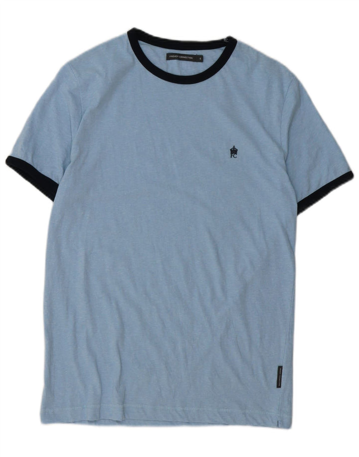 T-shirt męski FRENCH CONNECTION, mały, niebieski, bawełniany