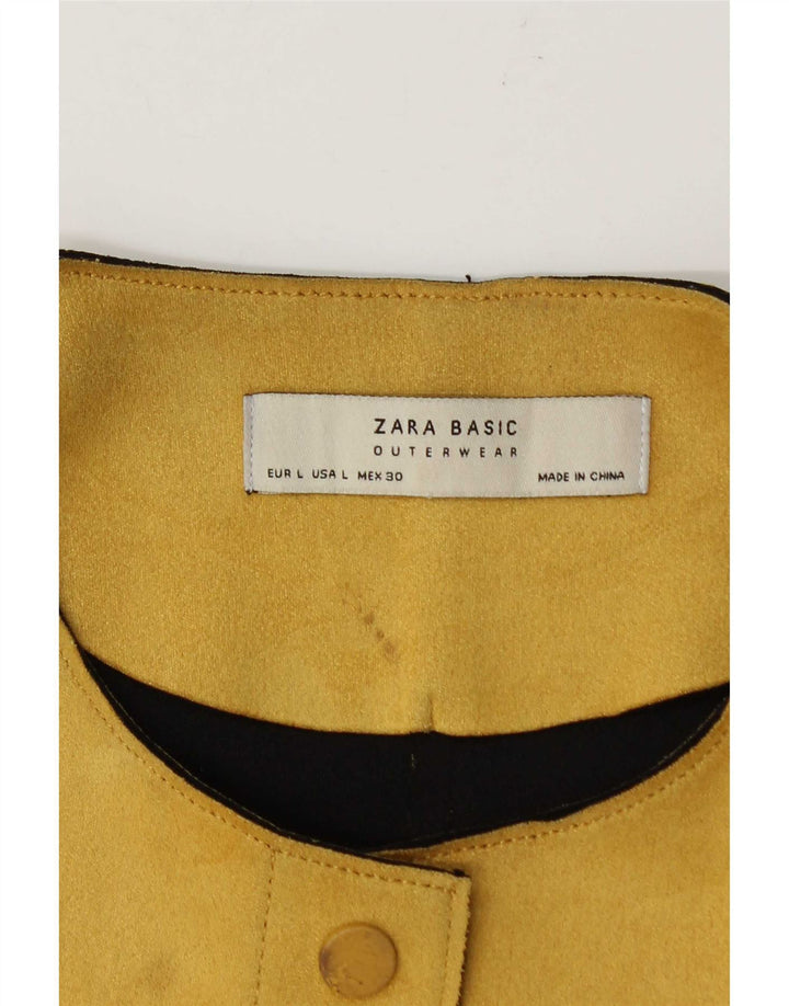 Damska kurtka bomberka Zara Crop UK 16, duża, żółta