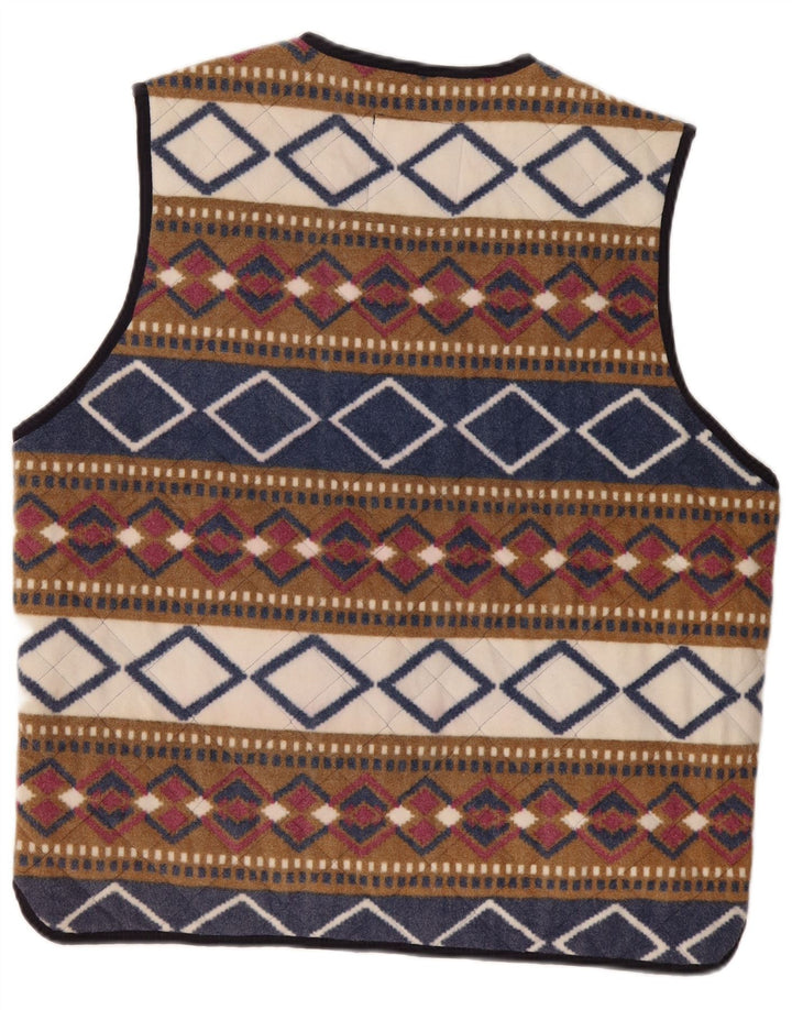 Męska kamizelka polarowa Master UK 42 XL Wielobarwny geometryczny poliester