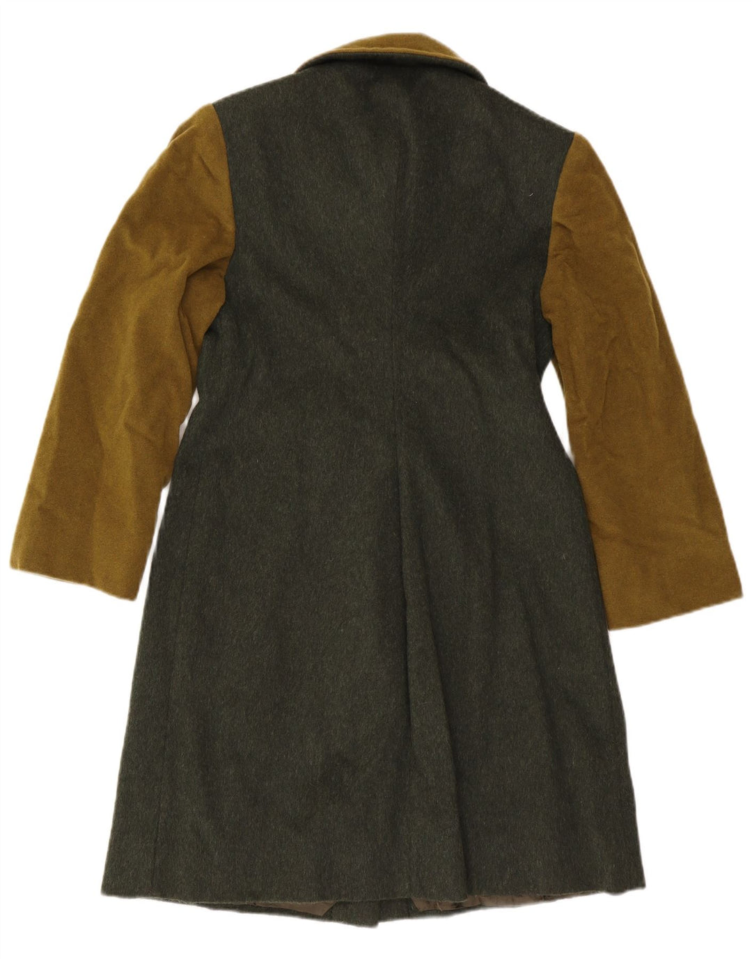 Płaszcz damski w stylu vintage, UK 10, mały, zielony, blok kolorów