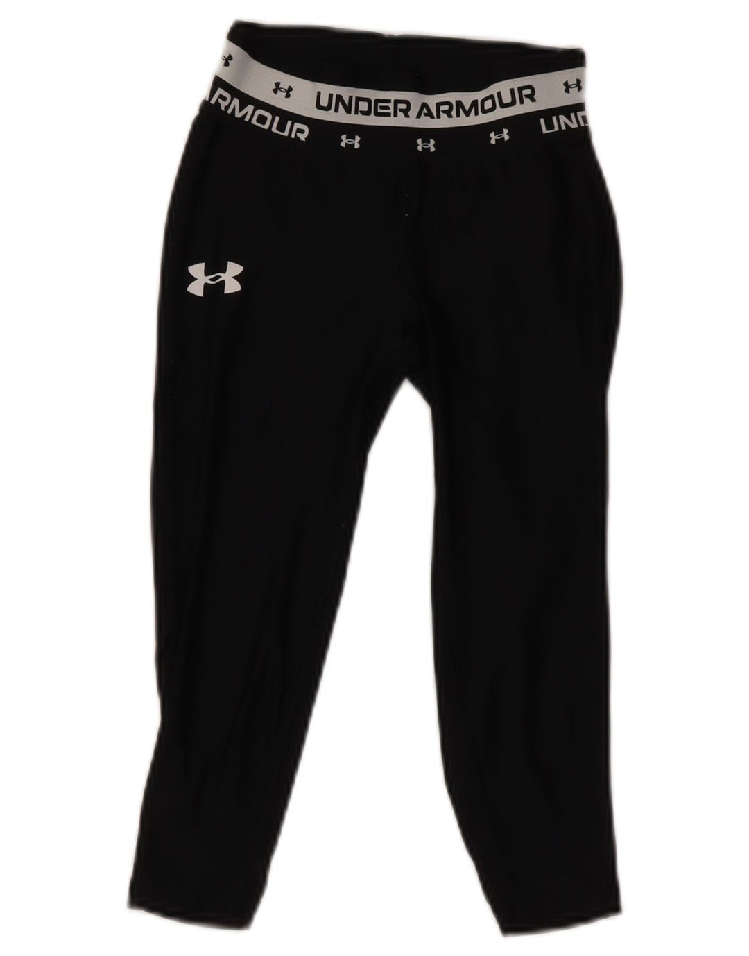 Dziewczęce legginsy z grafiką UNDER ARMOUR 7-8 lat, małe, czarne, poliestrowe