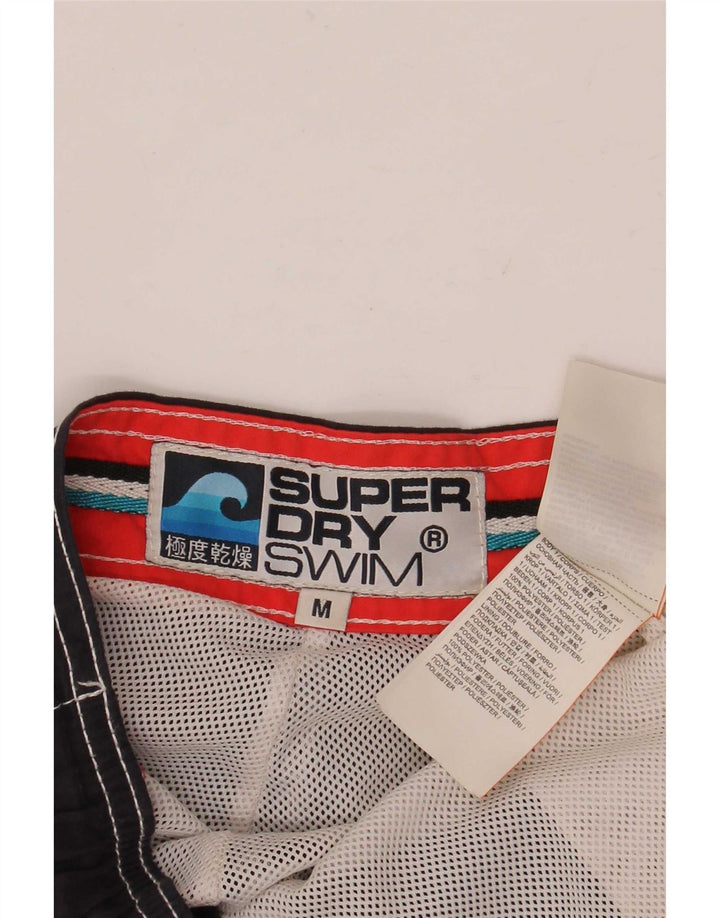 Męskie spodenki kąpielowe Superdry z grafiką, średni granatowy poliester