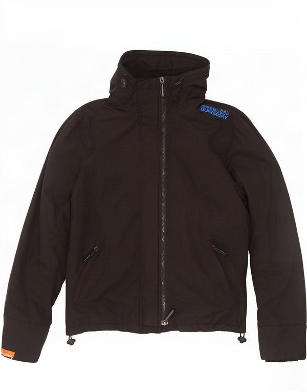 Męska wiatrówka z kapturem Superdry Graphic UK 42 XL, czarny nylon
