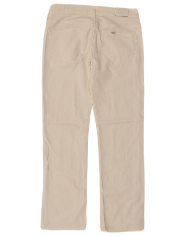 LEE Dziewczęce proste dżinsy Lilly 14-15 lat W28 L26 Biała bawełna