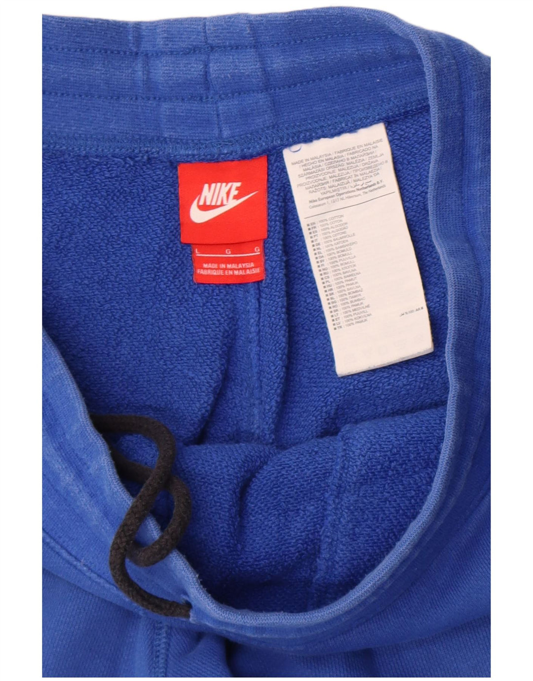 Męskie spodenki sportowe Nike, duże, niebieskie, bawełniane