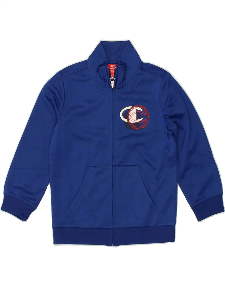 CHAMPION Boys Graphic Tracksuit Top Jacket 3-4 Years 2XS Blue Vintage Champion and Second-Hand Champion from Messina Hembry 