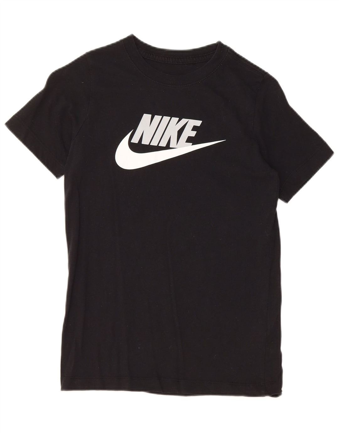 Chłopięcy T-shirt z grafiką NIKE, 10-11 lat, średni czarny, bawełniany