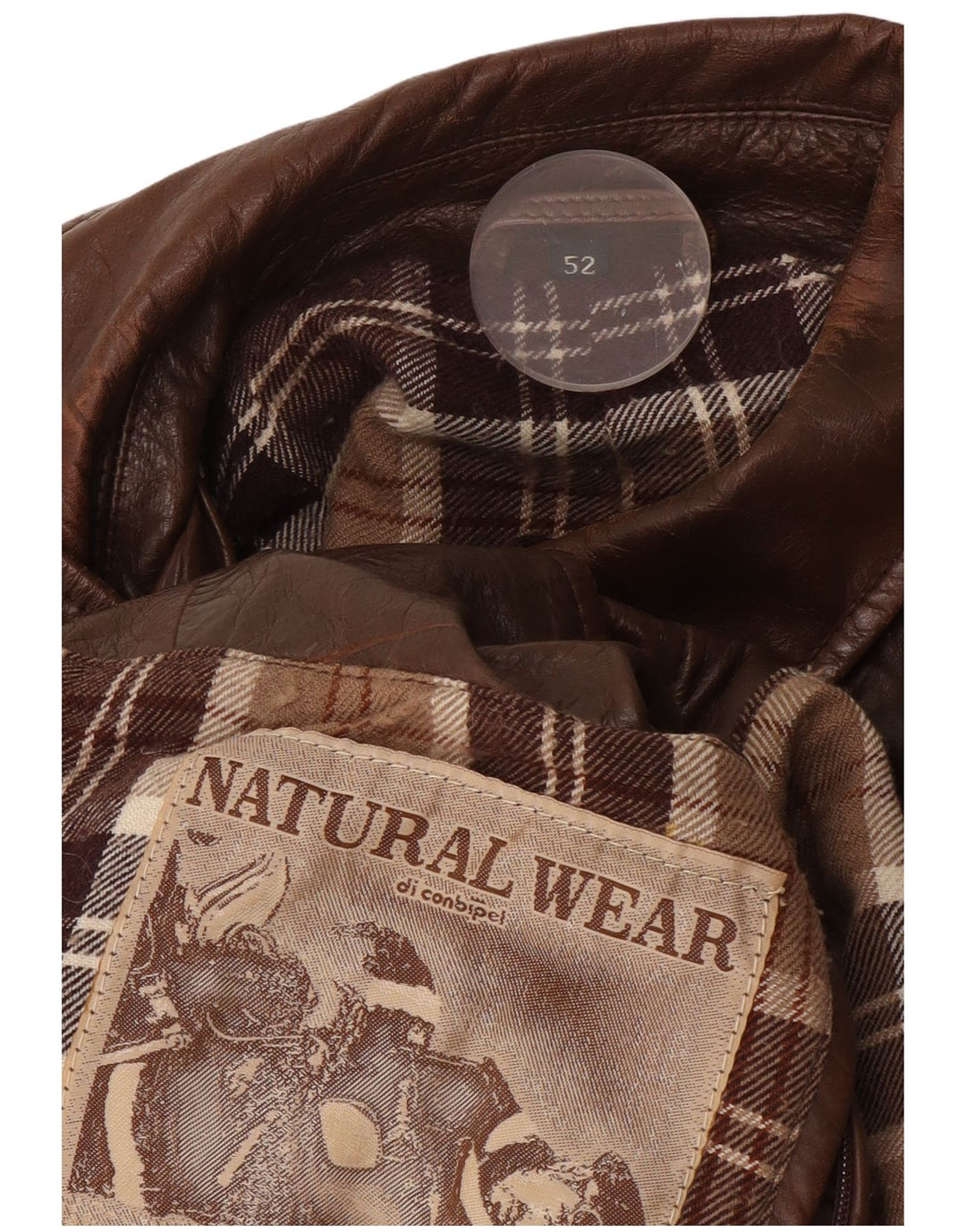 Conbipel Męska kurtka skórzana Natural Wear IT 52 XL brązowa