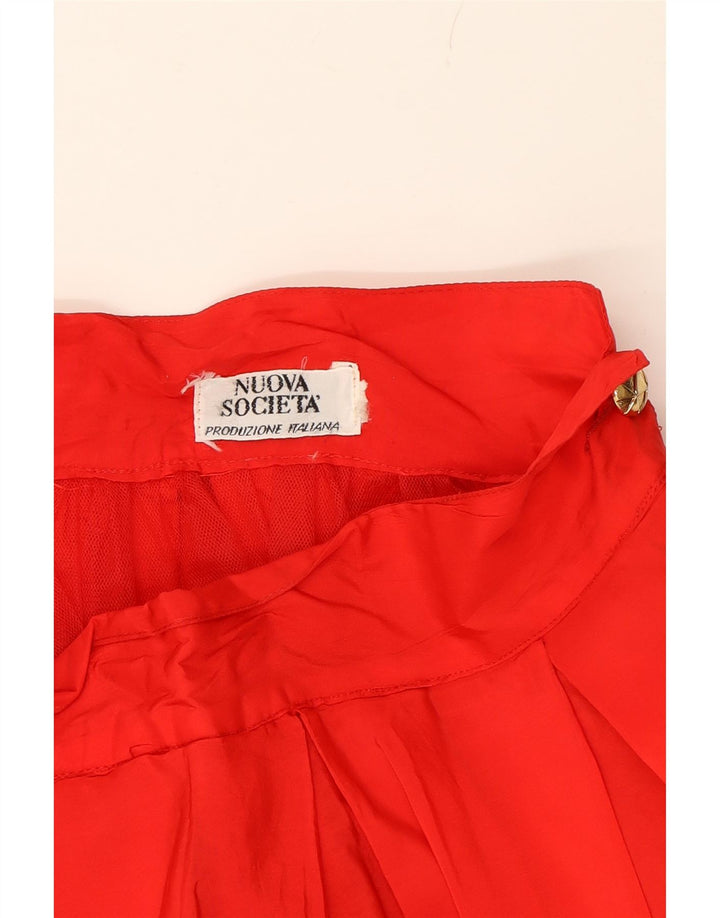 VINTAGE Womens Mini Skirt W22 2XS Red Vintage Vintage and Second-Hand Vintage from Messina Hembry 