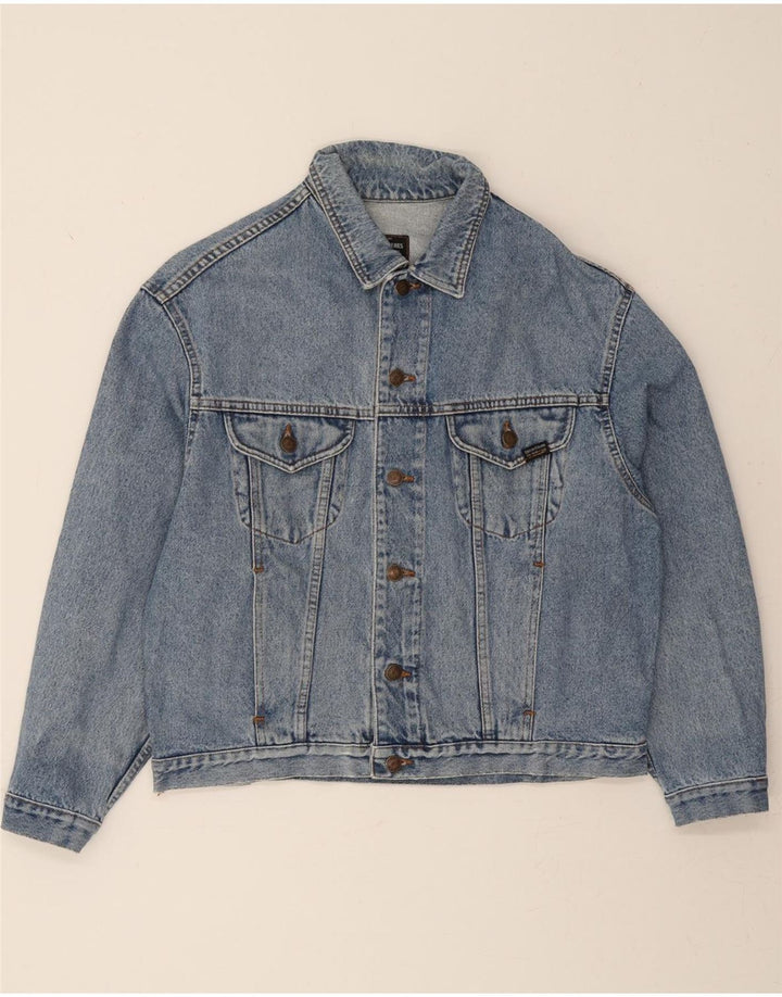 BENETTON Womens Oversized Denim Jacket IT 44 Medium Blue Cotton Vintage Benetton and Second-Hand Benetton from Messina Hembry 