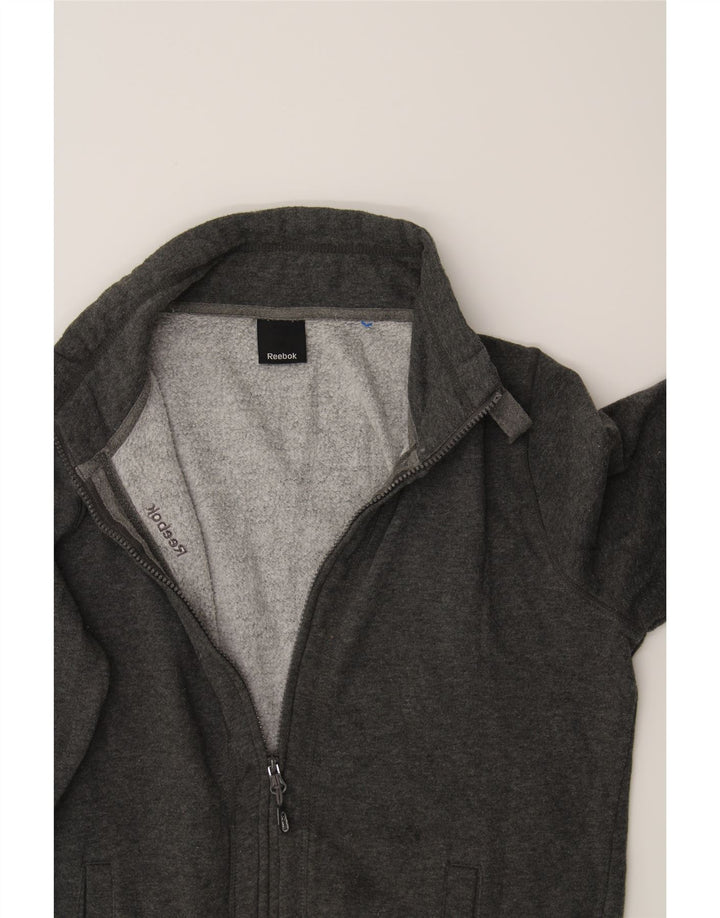 REEBOK Womens Tracksuit Top Jacket UK 14 Medium Grey Vintage Reebok and Second-Hand Reebok from Messina Hembry 