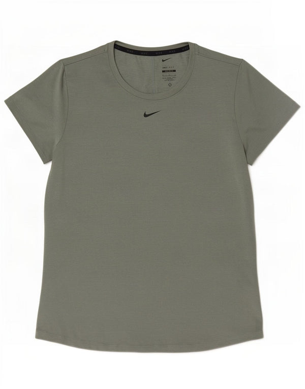 Damski T-shirt Nike Dri Fit Slim Top UK 16, duży, zielony poliester