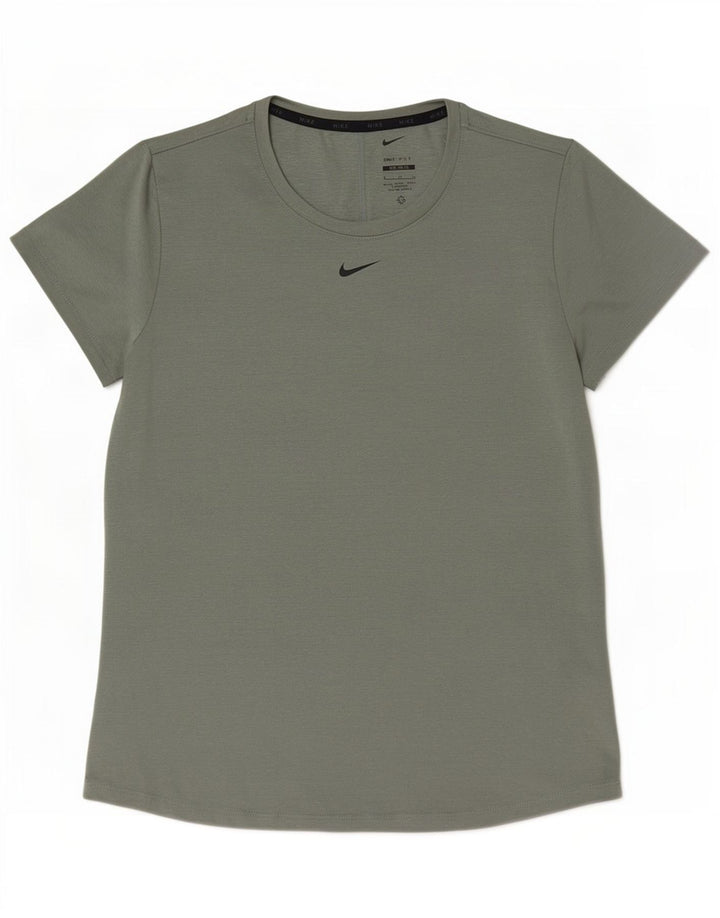 Damski T-shirt Nike Dri Fit Slim Top UK 16, duży, zielony poliester