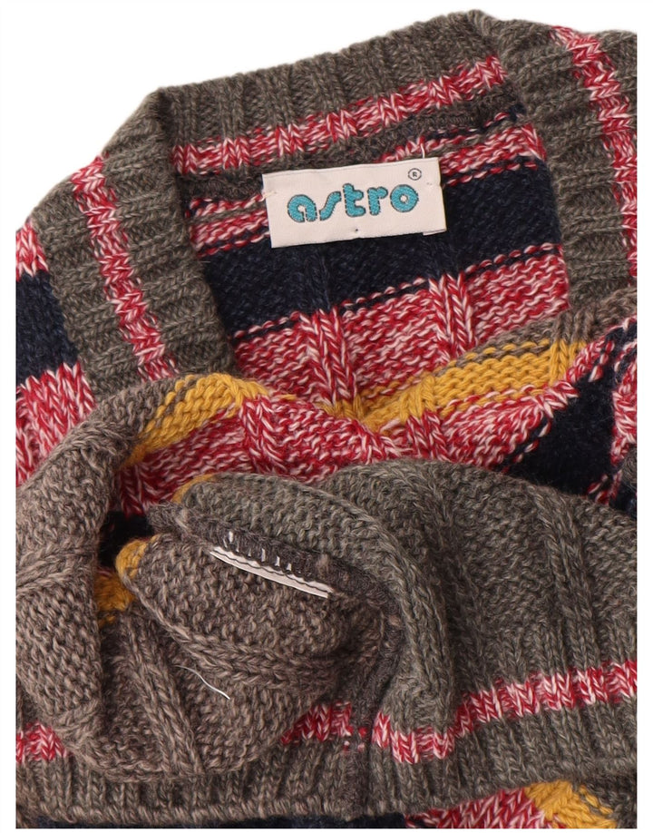 Sweter damski w stylu vintage, UK 12, w średnie, wielokolorowe paski