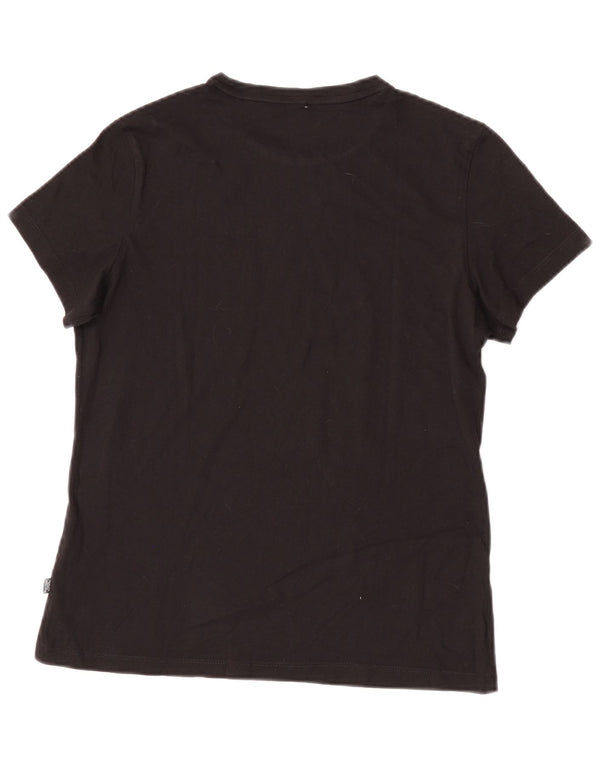 T-shirt damski Puma Top UK 12, średni czarny, bawełniany