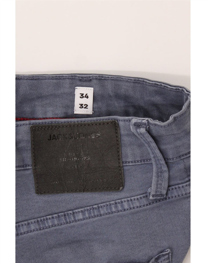 JACK & JONES Mens GLENN Slim Jeans W32 L34 Blue Cotton Vintage Jack & Jones and Second-Hand Jack & Jones from Messina Hembry 