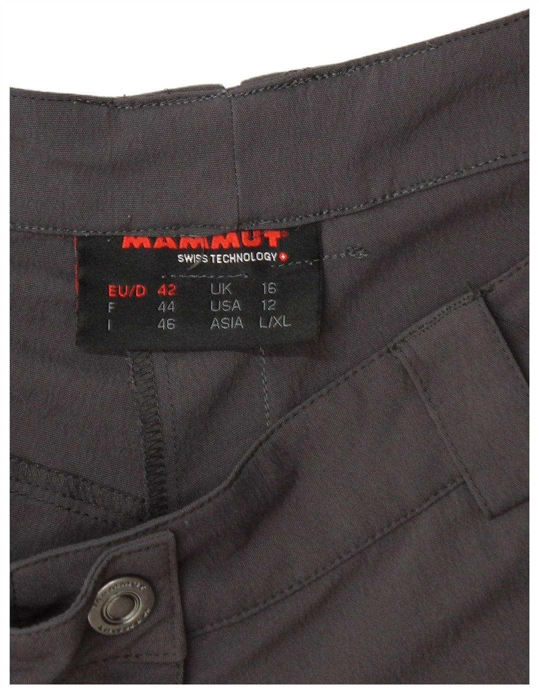 Spodnie damskie MAMMUT Straight Cargo UK 16 Large W32 L32 Szary nylon