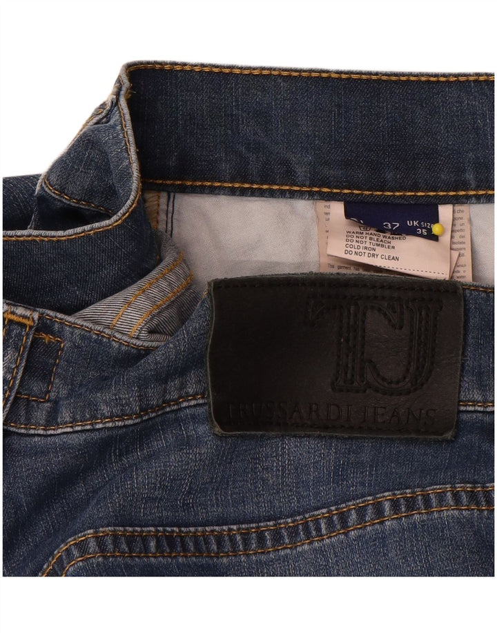 Damskie proste dżinsy Trussardi W35 L32 Niebieskie bawełniane