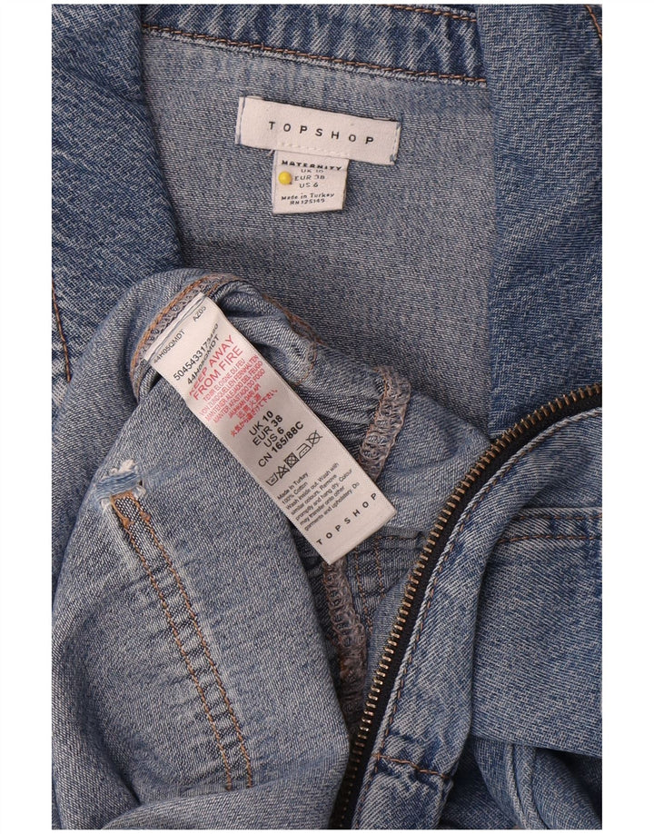 Damski kombinezon jeansowy Oversize z długim rękawem Topshop UK 10, mały niebieski