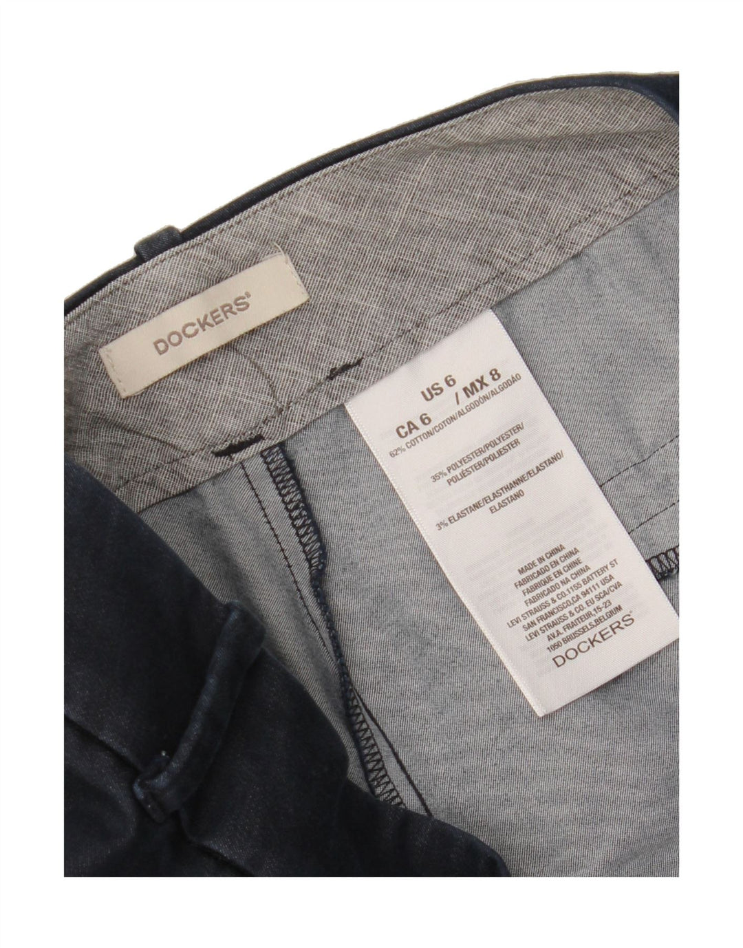 DOCKERS Womens Casual Shorts US 6 Medium W32  Navy Blue Cotton Vintage Dockers and Second-Hand Dockers from Messina Hembry 
