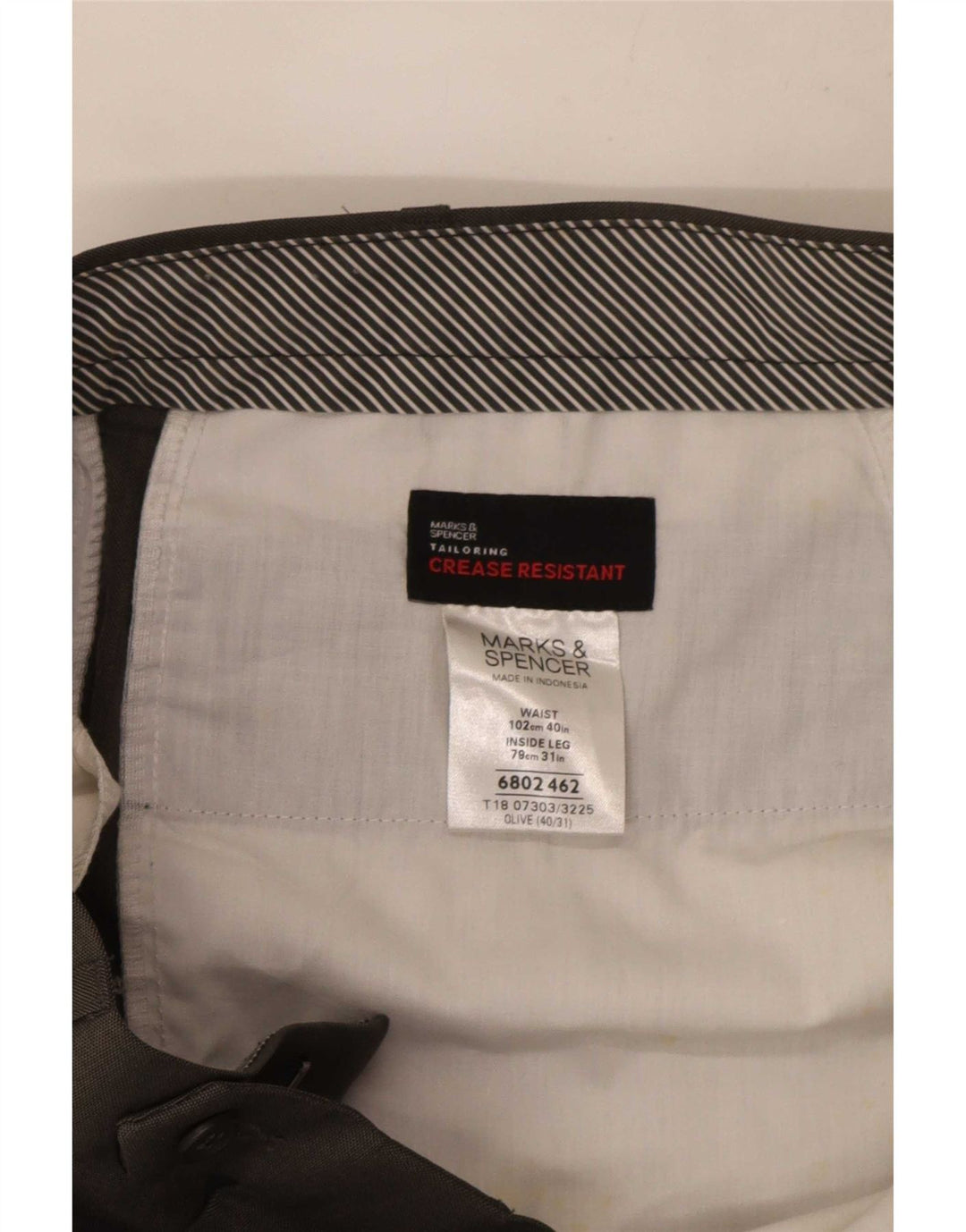 Marks & Spencer Męskie spodnie garniturowe W40 L31 Khaki Poliester