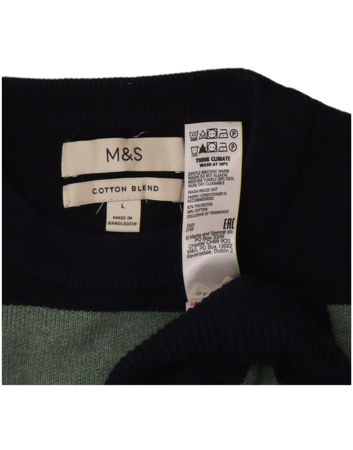 Sweter damski Marks & Spencer z okrągłym dekoltem, UK 16, duży, granatowy