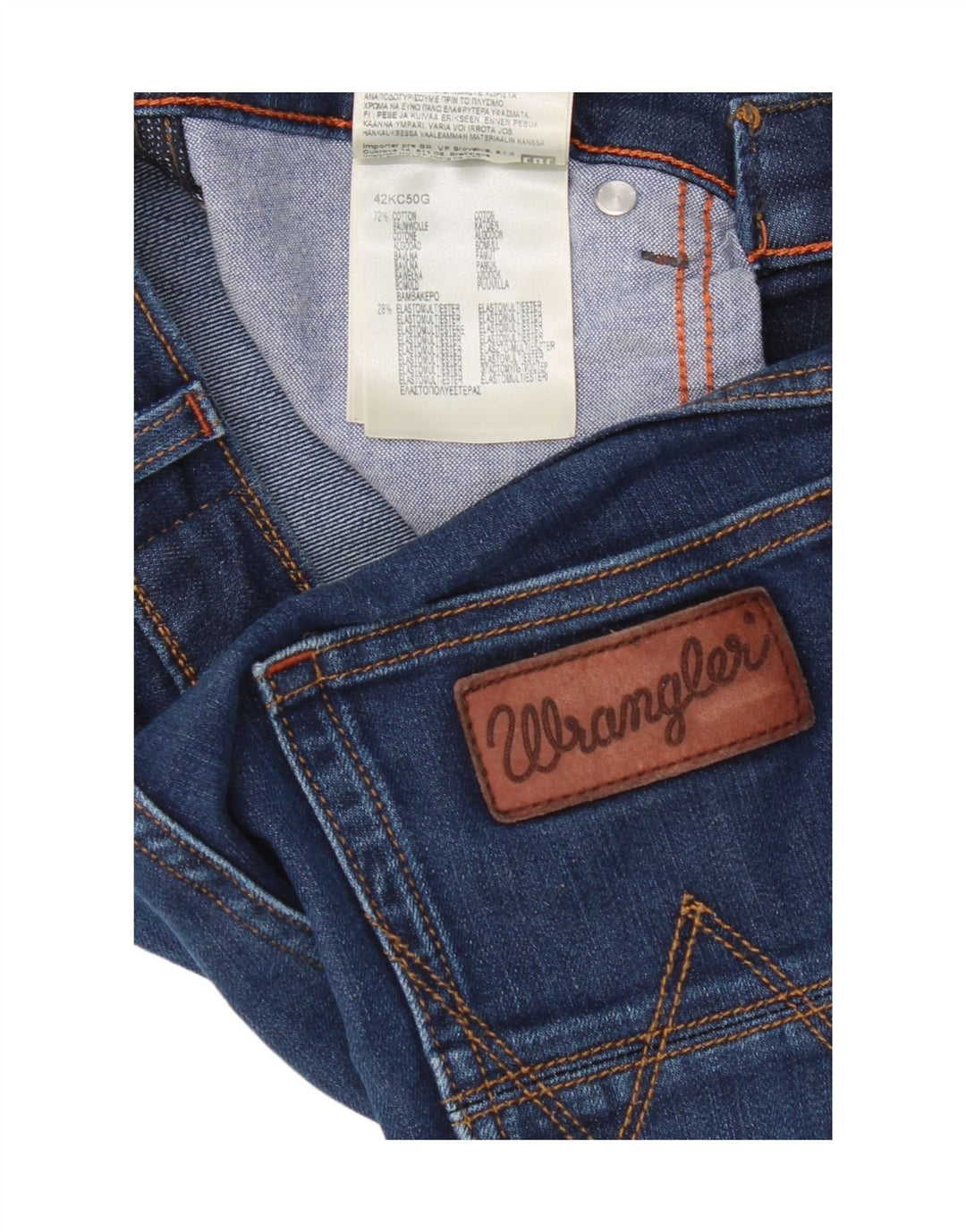 Wrangler Damskie Bostin Slim Jeans W30 L32 Niebieskie bawełniane