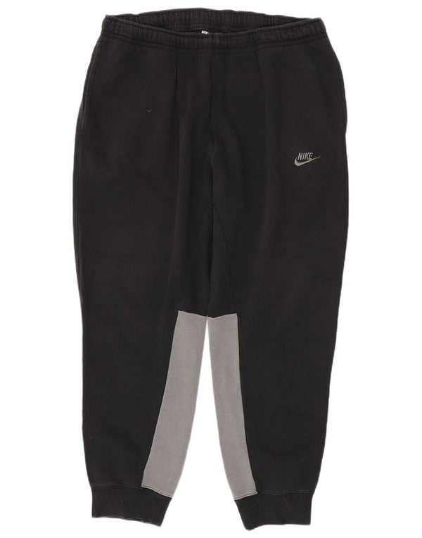 Męskie spodnie dresowe Nike Joggers 2XL Czarna bawełna z blokami kolorów