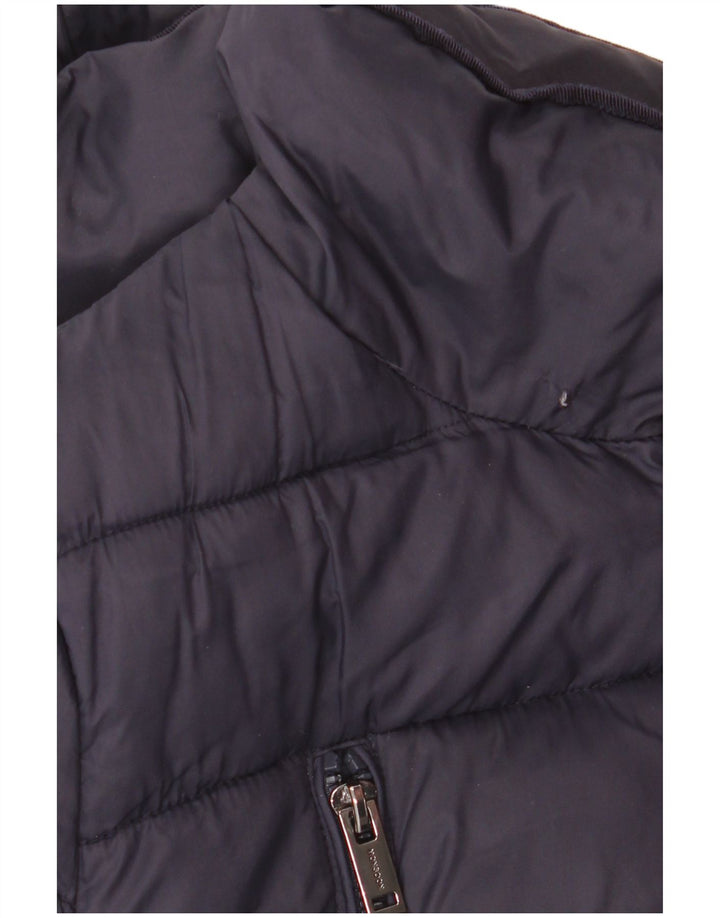 Damski płaszcz ocieplany Monsoon UK 14, średni granatowy nylon