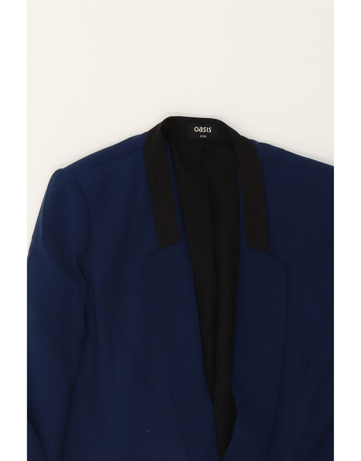 OASIS Womens Double Breasted Blazer Jacket UK 8 Small Navy Blue Polyester Vintage Oasis and Second-Hand Oasis from Messina Hembry 