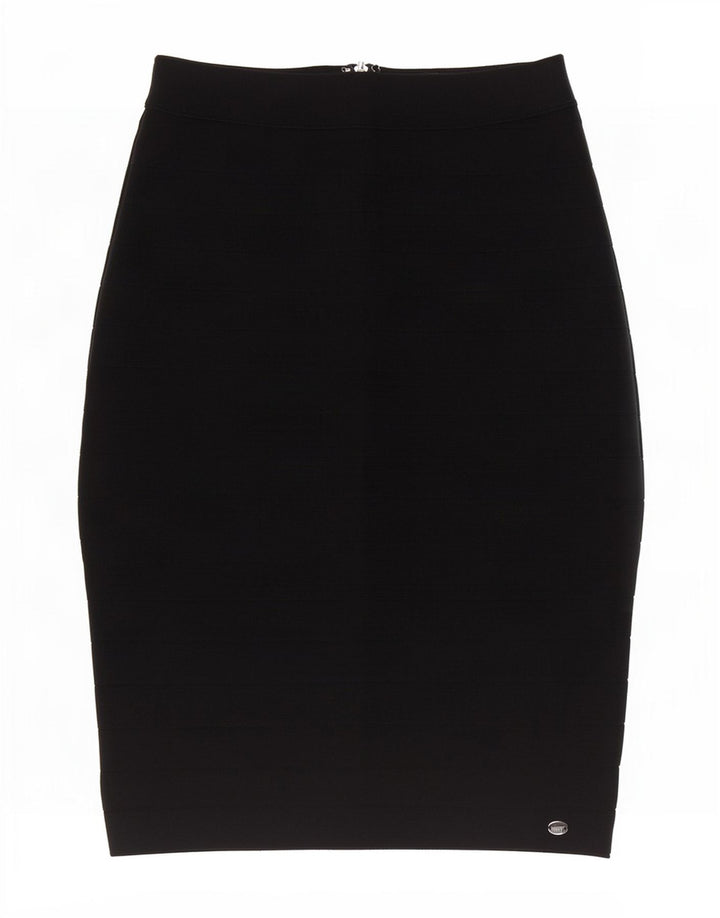 Guess Damska Spódnica Ołówkowa Mała W26 Czarna Rayon