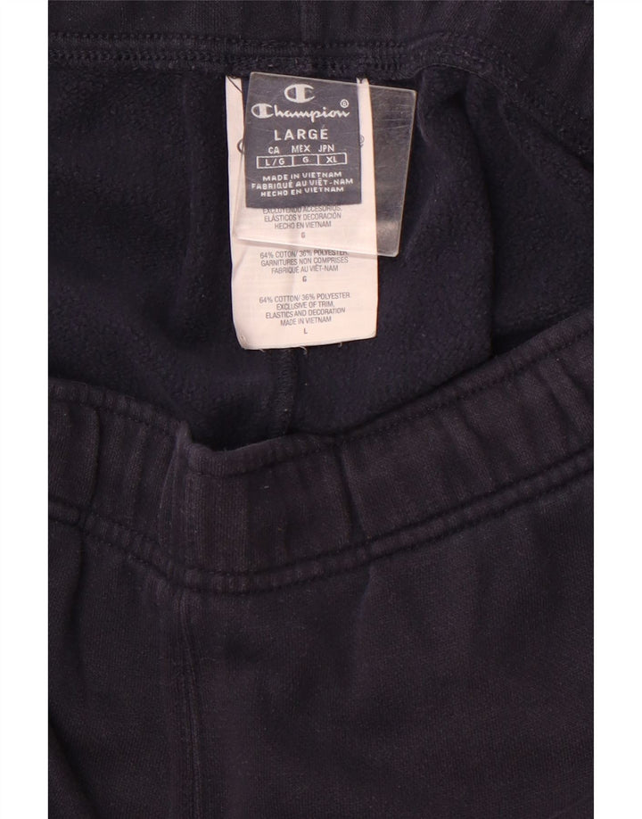 CHAMPION Mens Tracksuit Trousers Large Navy Blue Polyester