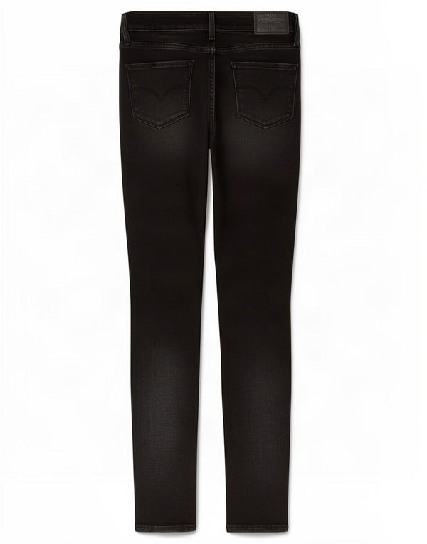 Damskie jeansy Levi's 711 w trudnej sytuacji W28 L30 Czarna bawełna