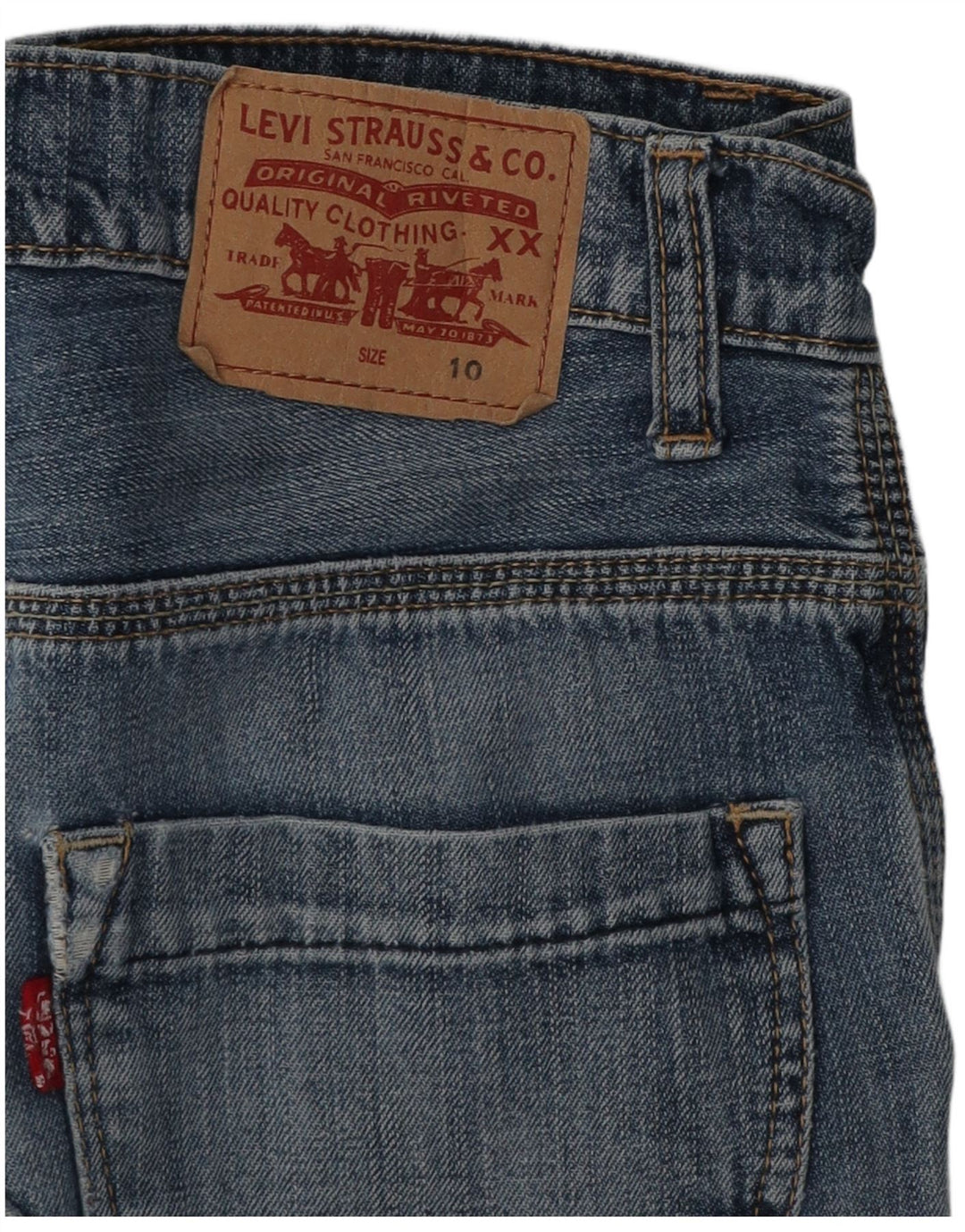 Chłopięce spodenki jeansowe Levi's Distressed Cargo 9-10 lat W24 Niebieskie