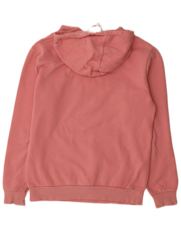 Damski sweter z kapturem Ellesse z grafiką, oversize, UK 10, mały, różowy, bawełniany
