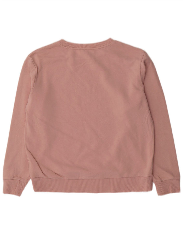 Marks & Spencer Damski sweter oversize UK 10, mały, różowy, bawełniany