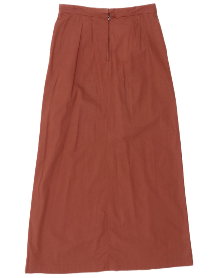 BENETTON Damska spódnica maxi z wysokim stanem IT 42 Medium W28 Brązowa bawełna