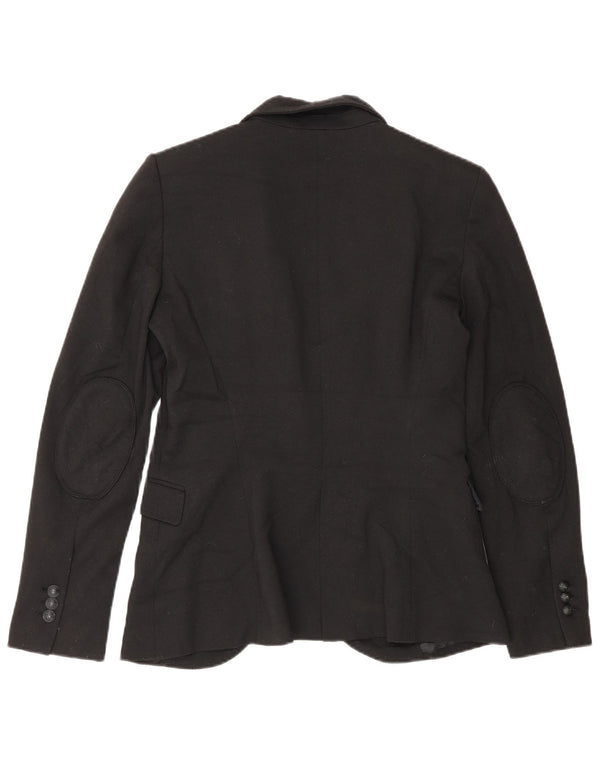 Damska marynarka Zara zapinana na 1 guzik UK 12, średni czarny poliester