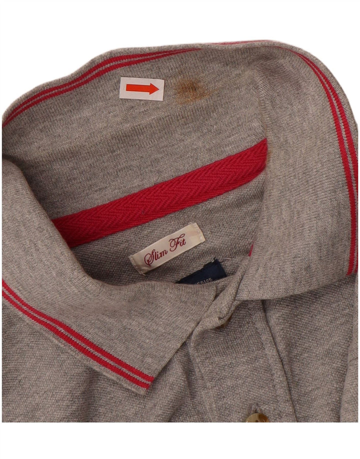 Męska koszulka polo Joules Slim Fit, średnioszara, bawełniana