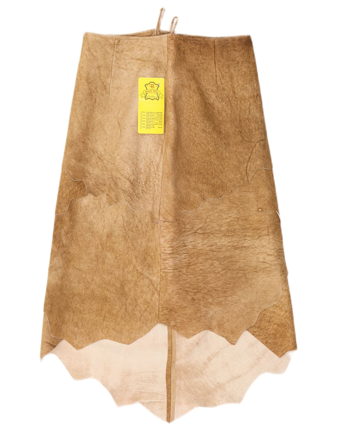 Damska asymetryczna zamszowa spódnica Benny EU 36 Small W25 Brązowa skóra