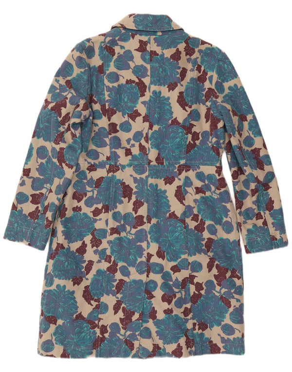 Płaszcz damski Boden UK 14 Medium Blue Floral Cotton