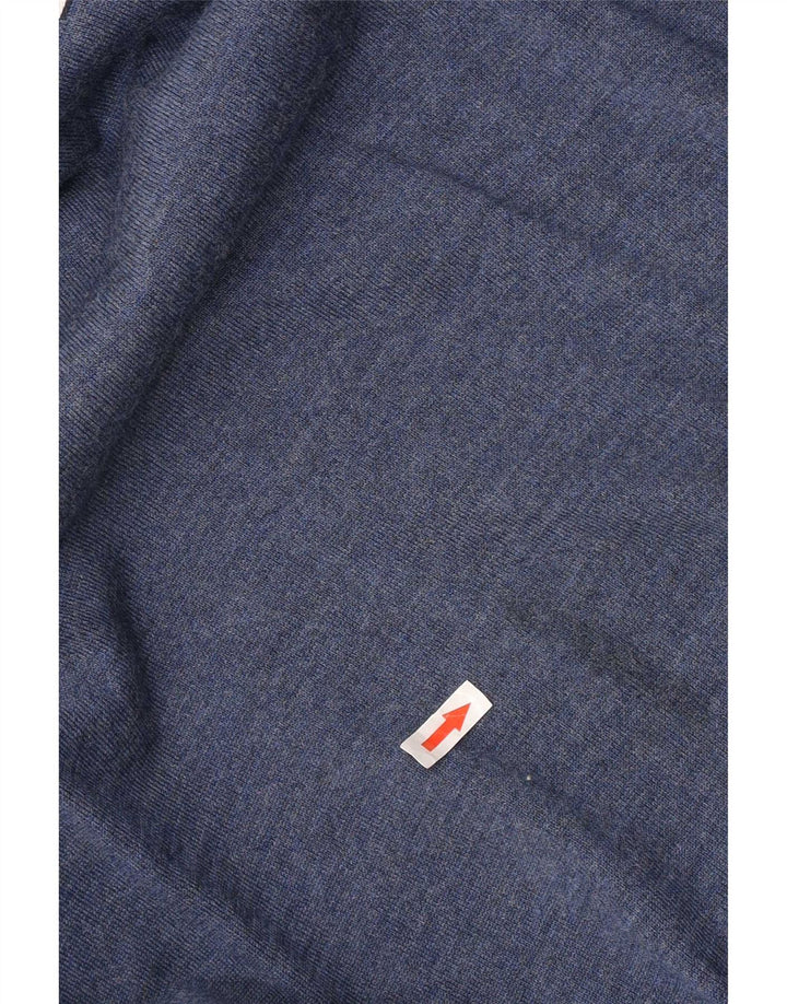 Męski sweter Tommy Hilfiger z dekoltem w kształcie litery V, średni niebieski, wełna merynosów