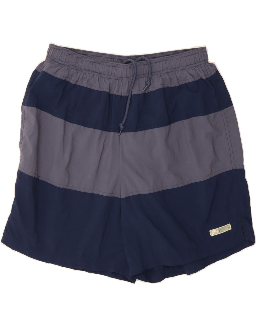 NIKE Mens Swimming Shorts 2XL Blue Striped Nylon Vintage Nike and Second-Hand Nike from Messina Hembry 