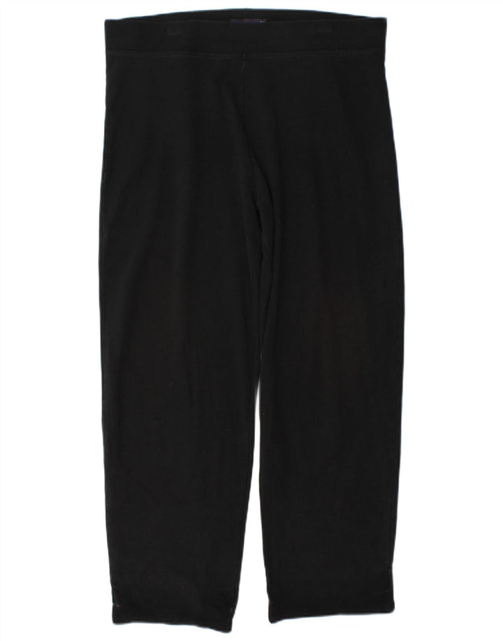 Marks & Spencer Krótkie legginsy damskie UK 16, duże, czarne, bawełniane