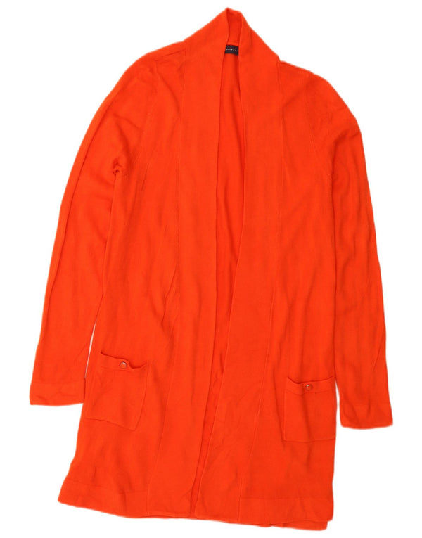 Marks & Spencer Damski sweter rozpinany o długim kroju, UK 12, średni pomarańczowy