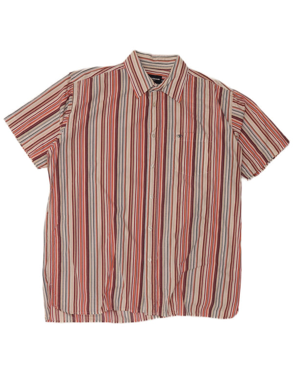 Męska koszula z krótkim rękawem TOM TAILOR 2XL, bawełniana w kolorowe paski