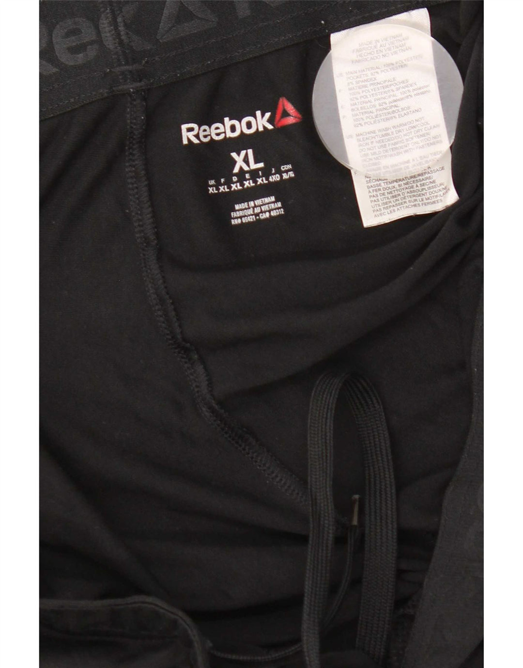 Męskie spodnie dresowe Reebok Speedwick XL, czarne, poliestrowe