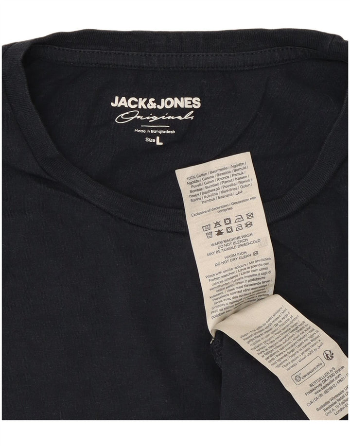 T-shirt męski Jack & Jones, duży, granatowy, bawełniany
