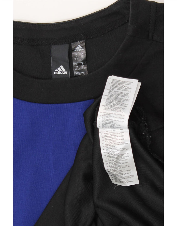 Bluza damska ADIDAS, UK 12/14, średni czarny, blok kolorów
