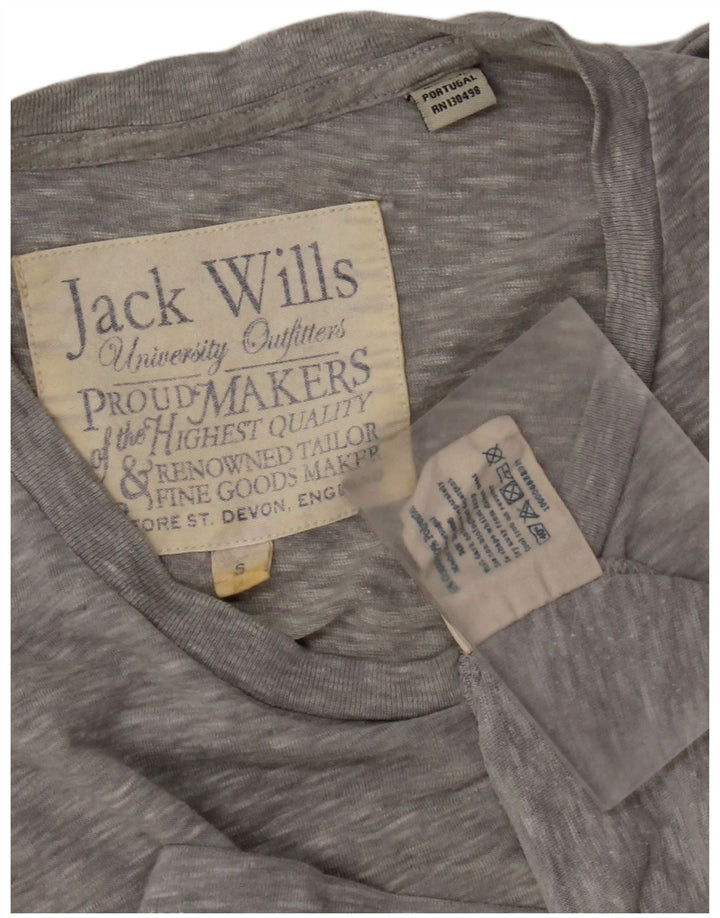 T-shirt męski Jack Wills, mały, szary, z bawełny w plamki
